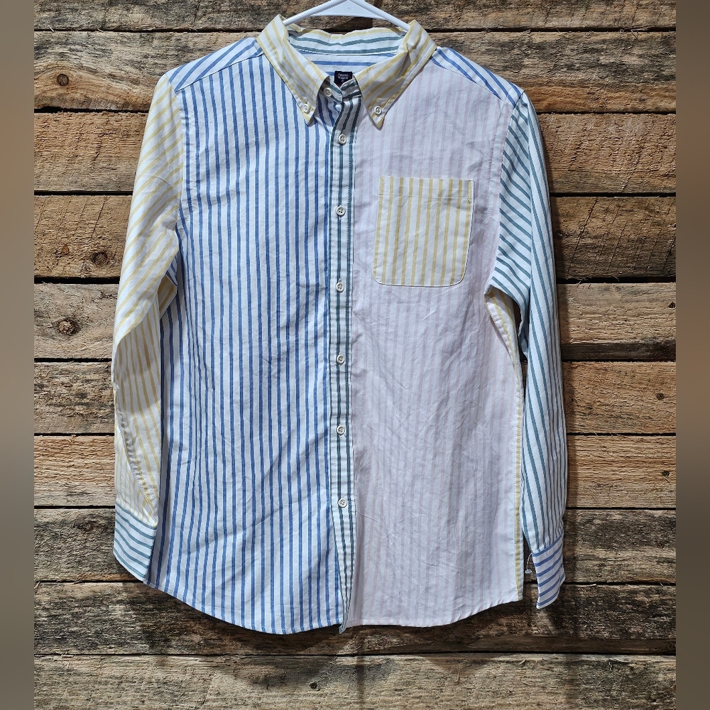 New Boys Size Extra Large (14) Rowing Blazers Striped Color Block Long Sleeve‎